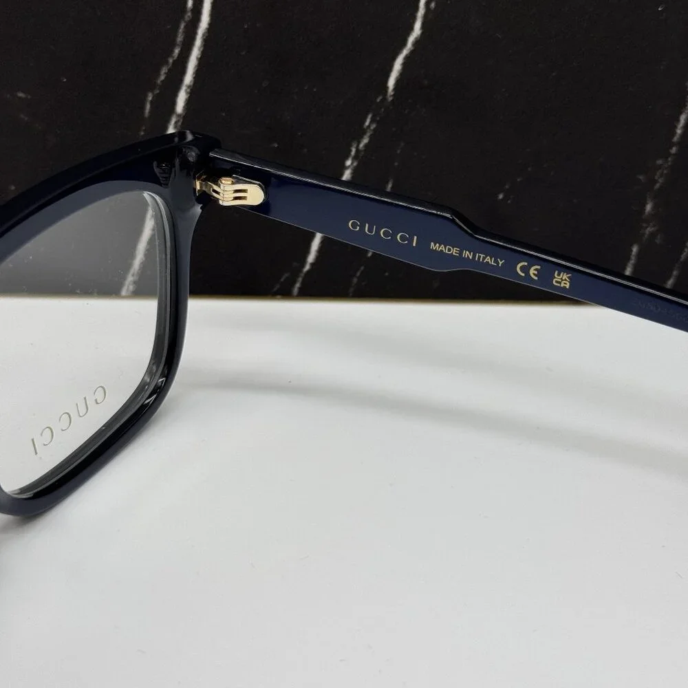 NEW GUCCI GG1265O 005 BLUE MEN EYEGLASSES GUCCI